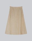 Striped A-Line Linen Skirt
