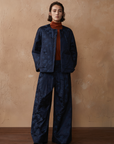 Bamboo Leaf Quilted Cotton-Silk Jacket