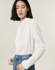 Lace Trim Cotton Shirt