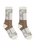 Paisley Jacquard Mid-Calf Socks