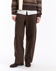 Brown Twill Casual Trousers