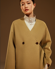 Short Double-Faced Wool Coat