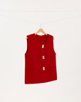 Domino Button Knitted Vest