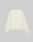 Textured Drawcord Wool Knit Top