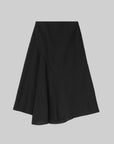 Asymmetric Wool Blend Skirt