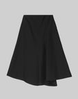 Asymmetric Wool Blend Skirt