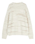 Textured Wool-Blend Knit Sweater in Ivory
