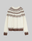 Fluffy Fair Isle Alpaca Wool Sweater