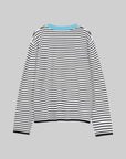 Contrast Collar Striped Wool-Cashmere Sweater