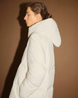 High-Neck Hooded Long Down Jacket