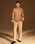 Two-Tone Wool-Cashmere Jacket