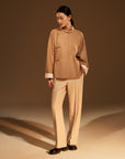 Two-Tone Wool-Cashmere Jacket
