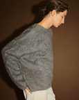 Faux Mink Finish Pure Cashmere Sweater