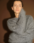 Faux Mink Finish Pure Cashmere Sweater