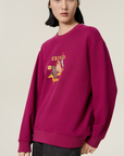 Retro Graphic Cotton Sweatshirt
