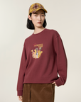 Retro Graphic Cotton Sweatshirt