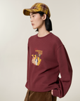 Retro Graphic Cotton Sweatshirt