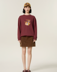 Retro Graphic Cotton Sweatshirt