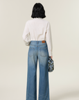 Lace Trim Cotton Shirt