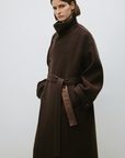 Minimalist Belted Viscose Coat