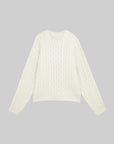 Textured Drawcord Wool Knit Top